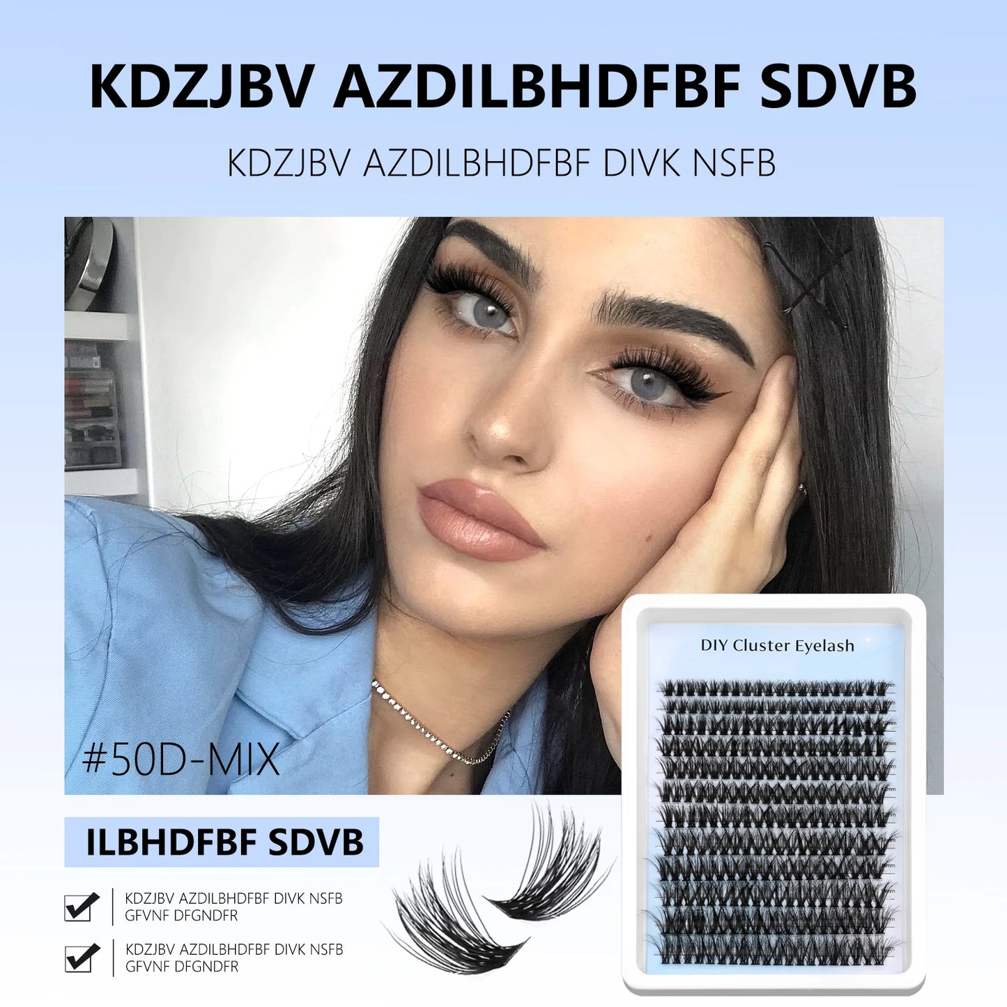 Lash Clusters Kit DIY Cluster Lash with Lash Bond & Seal Reusable Natural Looking Fluffy Eyelash Extensions Makeup