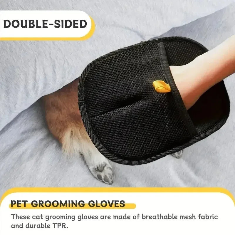 2-in-1 Pet Hair Glove - Groom & De-Fur