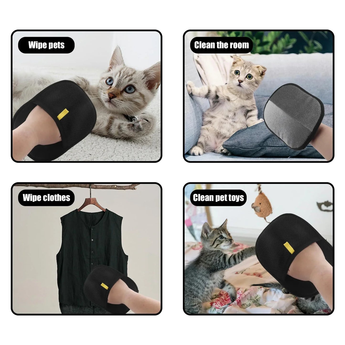 2-in-1 Pet Hair Glove - Groom & De-Fur