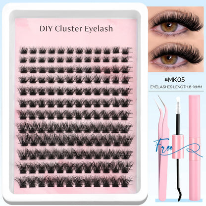 Lash Clusters Kit DIY Cluster Lash with Lash Bond & Seal Reusable Natural Looking Fluffy Eyelash Extensions Makeup