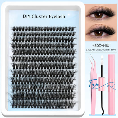 Lash Clusters Kit DIY Cluster Lash with Lash Bond & Seal Reusable Natural Looking Fluffy Eyelash Extensions Makeup