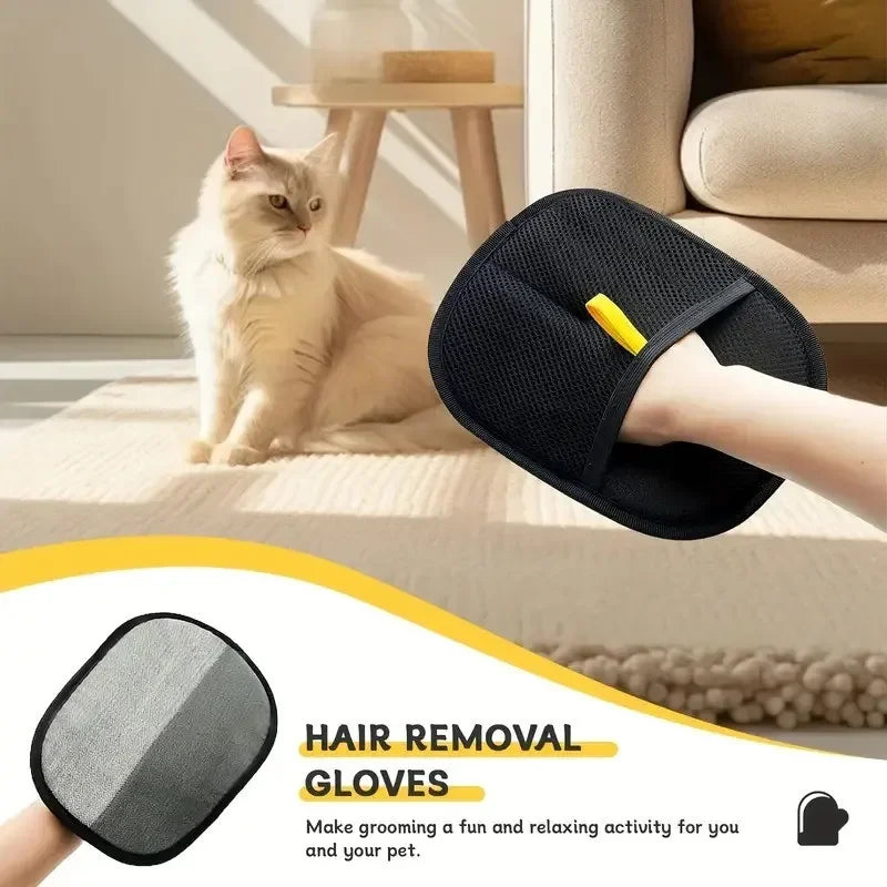 2-in-1 Pet Hair Glove - Groom & De-Fur